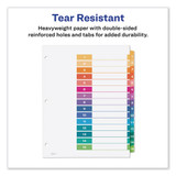 Customizable Toc Ready Index Multicolor Dividers, 15-tab, Letter, 6 Sets