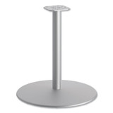 Between Round Disc Base For 42" Table Tops, Textured Silver