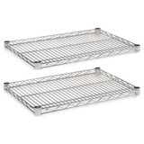 Industrial Wire Shelving Extra Wire Shelves, 48w X 18d, Black, 2 Shelves/carton