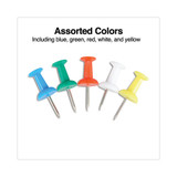 Colored Push Pins, Plastic, Assorted, 3/8", 400/pack