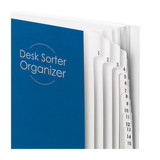 Deluxe Expandable Indexed Desk File/sorter, 31 Dividers, Dates, Letter-size, Dark Blue Cover