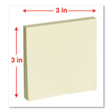 Fan-folded Self-stick Pop-up Note Pads, 3" X 3", Yellow, 100 Sheets/pad, 12 Pads/pack