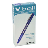 Vball Liquid Ink Roller Ball Pen, Stick, Fine 0.7 Mm, Blue Ink, Blue Barrel, Dozen