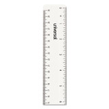 Clear Plastic Ruler, Standard/metric, 12" Long, Clear