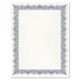 Award Certificates With Gold Seals, 8.5 X 11, Unique Blue With White Border, 25/pack
