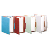 Pressboard Classification Folders, 2 Dividers, Legal Size, Leaf Green, 10/box