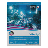 Vitality Multipurpose Print Paper, 92 Bright, 20 Lb, 8.5 X 11, White, 500/ream