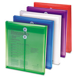Poly Interoffice Envelopes, End Load (vertical), String And Button Closure, 9.75 X 11.63, Clear, 5/pack