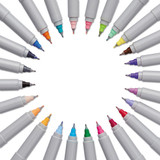 Ultra Fine Tip Permanent Marker, Extra-fine Needle Tip, Assorted Colors, 24/set