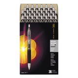 Signo 207 Gel Pen, Retractable, Medium 0.7 Mm, Black Ink, Smoke/black Barrel, Dozen