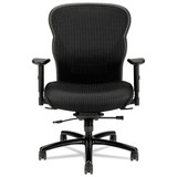 Wave Mesh Big And Tall Chair, Supports Up To 450 Lb, 19.25" To 22.25" Seat Height, Black
