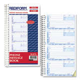 Telephone Message Book, Two-part Carbonless, 5 X 2.75, 4/page, 400 Forms