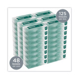 Naturals Facial Tissue For Business, Flat Box, 2-ply, White, 125 Sheets/box, 48 Boxes/carton