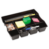 Regeneration Deep Drawer Organizer, Eight Compartments, 14.88 X 11.88 X 2.5, Plastic, Black