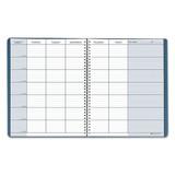 Recycled Teacher's Planner, Weekly, Two-page Spread (seven Classes), 11 X 8.5, Blue Cover