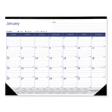 Duraglobe Monthly Desk Pad Calendar, 22 X 17, White/blue/gray Sheets, Black Binding/corners, 12-month (jan To Dec): 2026