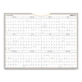 Wallmates Self-adhesive Dry Erase Yearly Planning Surfaces, 24 X 18, White/gray/orange Sheets, 12-month (jan To Dec): 2025