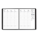 Weekly Vertical-column Appointment Book Ruled For Hourly Appointments, 8.75 X 7, Black Cover, 13-month: Jan 2025 To Jan 2026