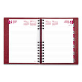 Coilpro Ruled Daily Planner, 8.25 X 5.75, Red Cover, 12-month (jan To Dec): 2025