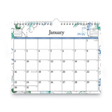 Lindley Wall Calendar, Floral Artwork, 11 X 8.75, White/multicolor Sheets, 12-month (jan To Dec): 2026