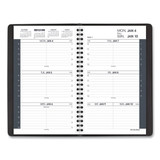 Weekly Block Format Appointment Book Ruled For Hourly Appointments, 8 X 5, Black Cover, 12-month (jan To Dec): 2025