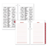 Desk Calendar Refill With Tabs, 3.5 X 6, White Sheets, 12-month (jan To Dec): 2024