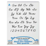 Chart Tablets, Presentation Format (1 1/2" Rule), 25 White 24 X 16 Sheets