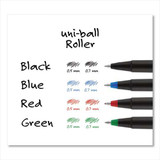 Roller Ball Pen, Stick, Micro 0.5 Mm, Blue Ink, Black Barrel, 72/pack