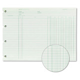 Accounting Sheets, 9.25 X 11.88, Green, Loose Sheet, 100/pack