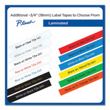 Tze Standard Adhesive Laminated Labeling Tape, 0.7" X 26.2 Ft, Black On White, 2/pack