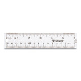 Clear Flexible Acrylic Ruler, Standard/metric, 6" (15 Cm) Long, Clear, 12/box