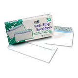 Redi-strip Security Tinted Envelope, #10 1/2, Square Flap, Redi-strip Closure, 9 X 12, White, 100/box