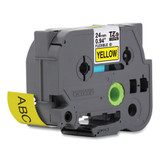 Tze Flexible Tape Cartridge For P-touch Labelers, 0.94" X 26.2 Ft, Black On Yellow