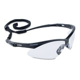 Nemesis Safety Glasses, Black Frame, Blue Mirror Lens