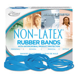 Antimicrobial Non-latex Rubber Bands, Size 64, 0.04" Gauge, Cyan Blue, 4 Oz Box, 95/box