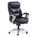 Emerson Big And Tall Task Chair, Supports Up To 400 Lb, 19.5" To 22.5" Seat Height, Brown Seat/back, Silver Base