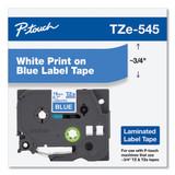 Tze Standard Adhesive Laminated Labeling Tape, 0.7" X 26.2 Ft, White On Blue