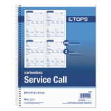 Service Call Book, Two-part Carbonless, 4 X 5.5, 4/page, 200 Forms