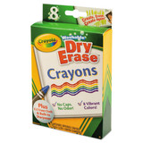 Washable Dry Erase Crayons W/e-z Erase Cloth, Assorted Bright Colors, 8/pack