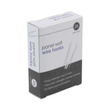 Panel Wall Wire Hooks, Silver, 25 Hooks/pack