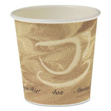 Single Sided Poly Paper Hot Cups, 10 Oz, Mistique Design, 50/bag, 20 Bags/carton