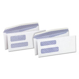 Double Window Business Envelope, #8 5/8, Square Flap, Gummed Closure, 3.63 X 8.88 White, 500/box