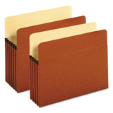 Redrope Expanding File Pockets, 3.5" Expansion, Letter Size, Assorted Colors, 5/box