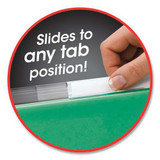 Tuff Hanging Folders With Easy Slide Tab, Letter Size, 1/3-cut Tab, Green, 18/box