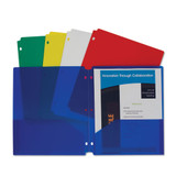 Two-pocket Heavyweight Poly Portfolio Folder, 3-hole Punch, 11 X 8.5, Yellow, 25/box