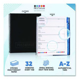 Large Password Log Book, User-name/password Format, Black Cover, (48) 10 X 7.5 Sheets