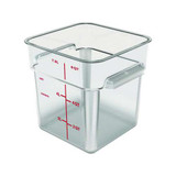 Squares Polycarbonate Food Storage Container, 8 Qt, 8.75 X 8.75 X 9, Clear, Plastic