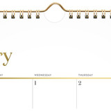 Workstyle Monthly Wall Calendar, 15 X 12, White/gold Sheets, 12-month (jan To Dec): 2026