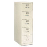 310 Series Vertical File, 5 Legal-size File Drawers, Charcoal, 18.25" X 26.5" X 60"