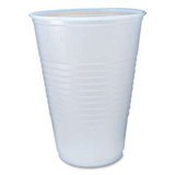 Rk Ribbed Cold Drink Cups, 14 Oz, Plastic, Clear, 50/sleeve, 20 Sleeves/carton
